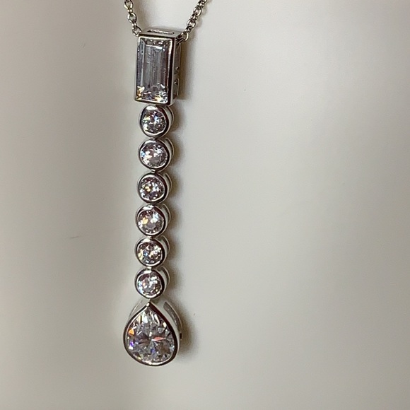 Epiphany multistone drop necklace with chain chain - Picture 2 of 6